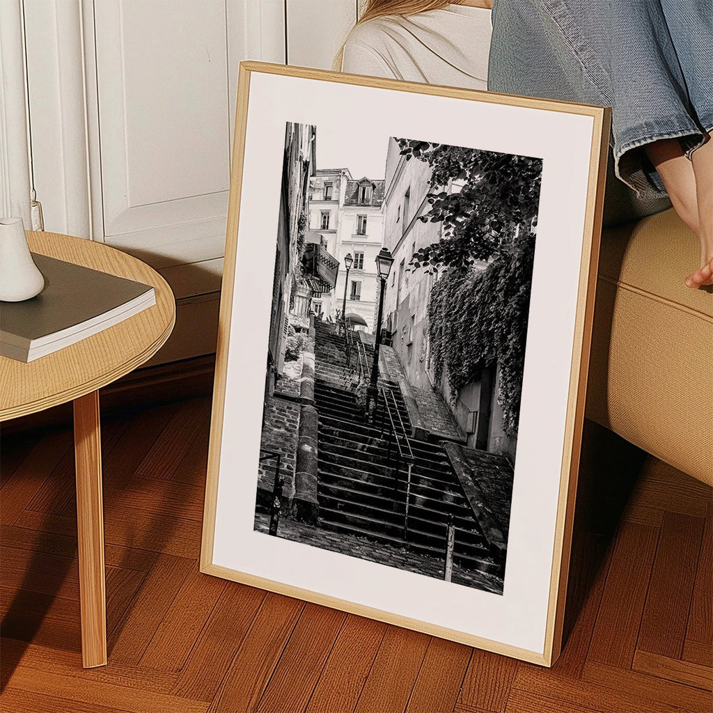 Køkkenkunst: Montmartre-trappen i sort-hvid