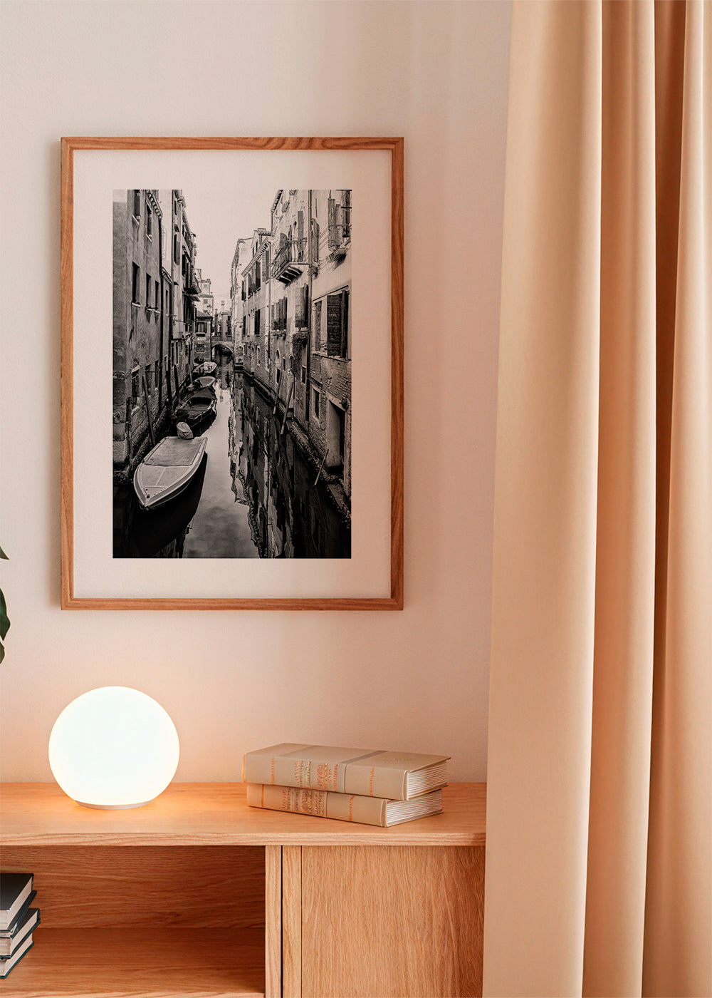 Køkkenkunst: Venedig kanal i sort-hvid