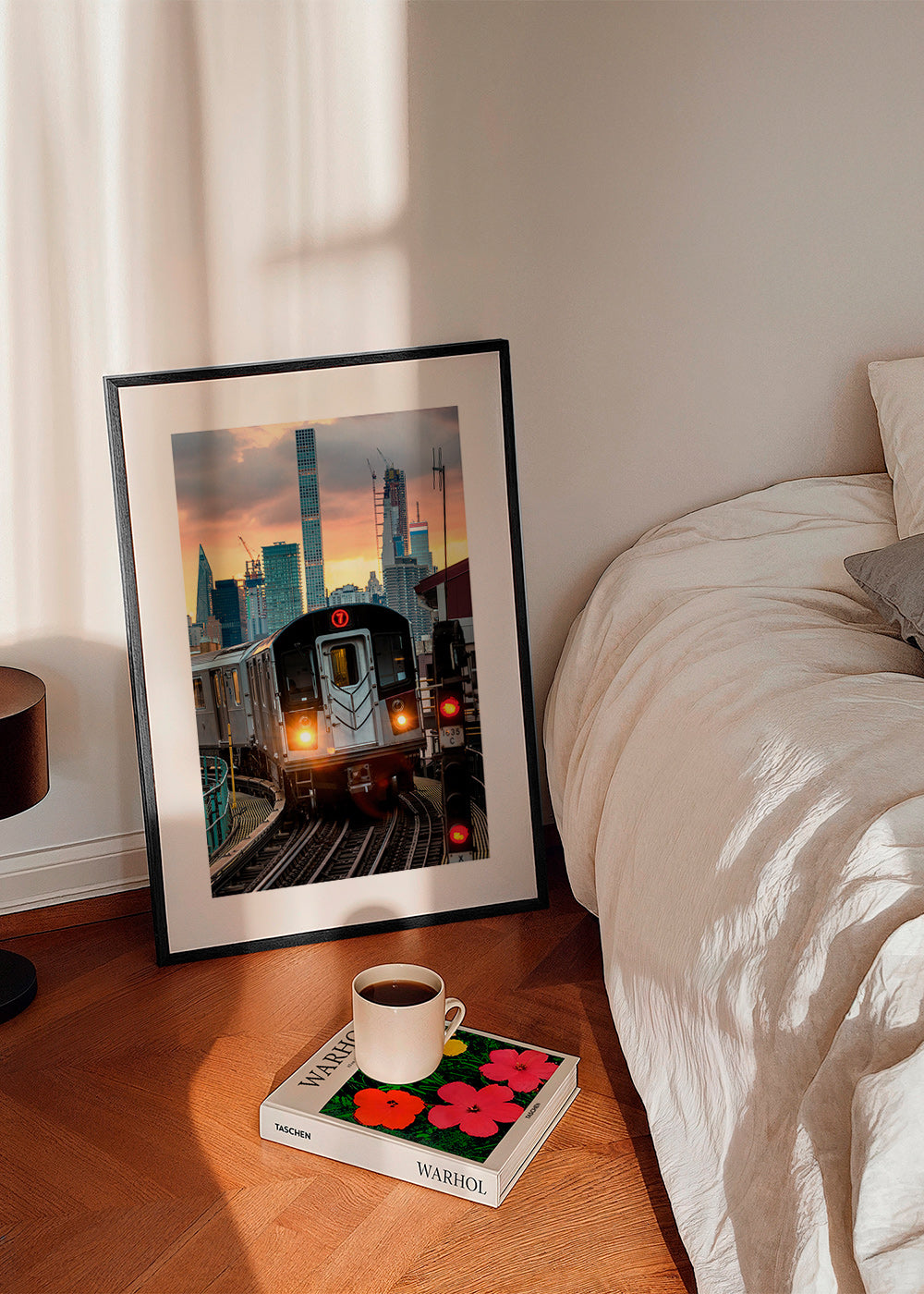 Rejseplakat: Metro 7 ved solnedgang – Product1