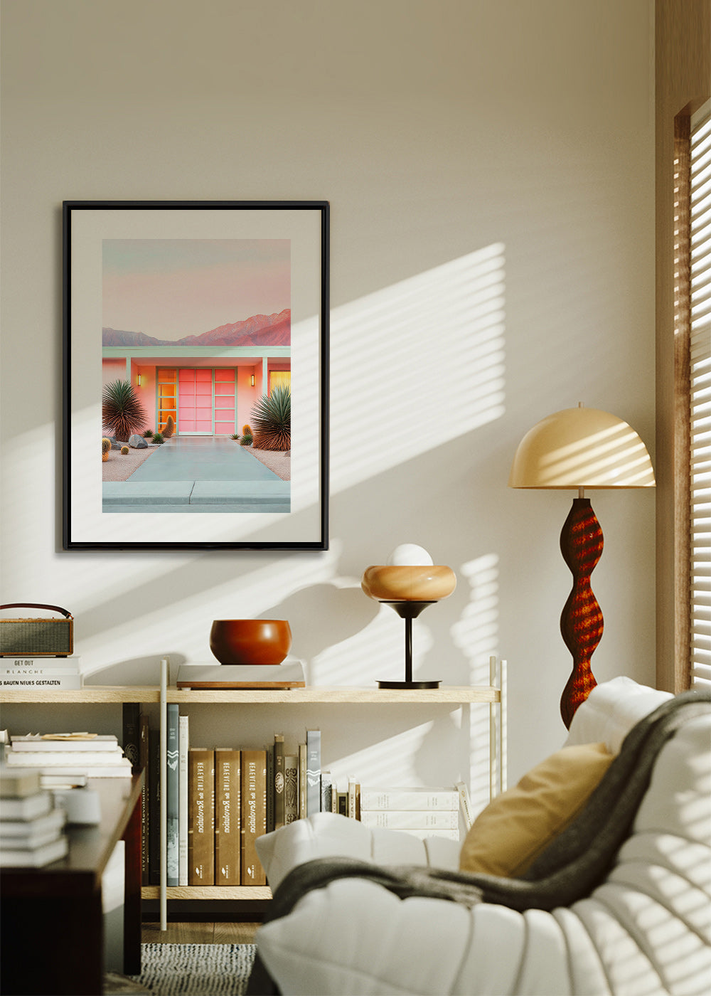 Botanisk plakat Palm Springs rosa – Canvas2