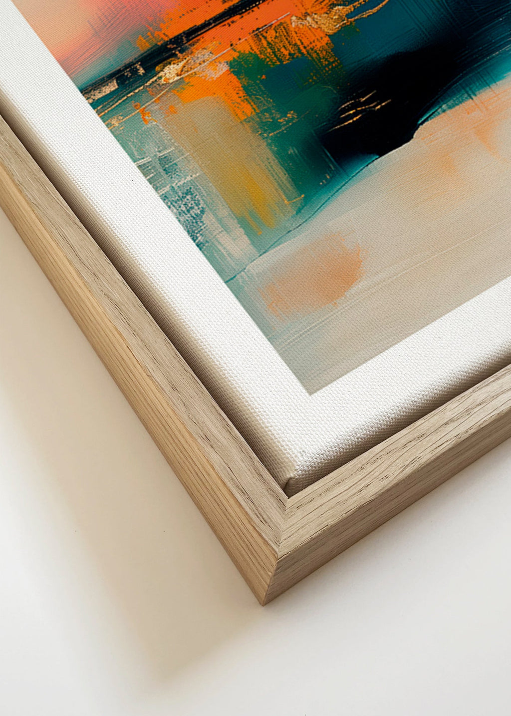 Abstrakt billede med vandreflektioner – Canvas detail