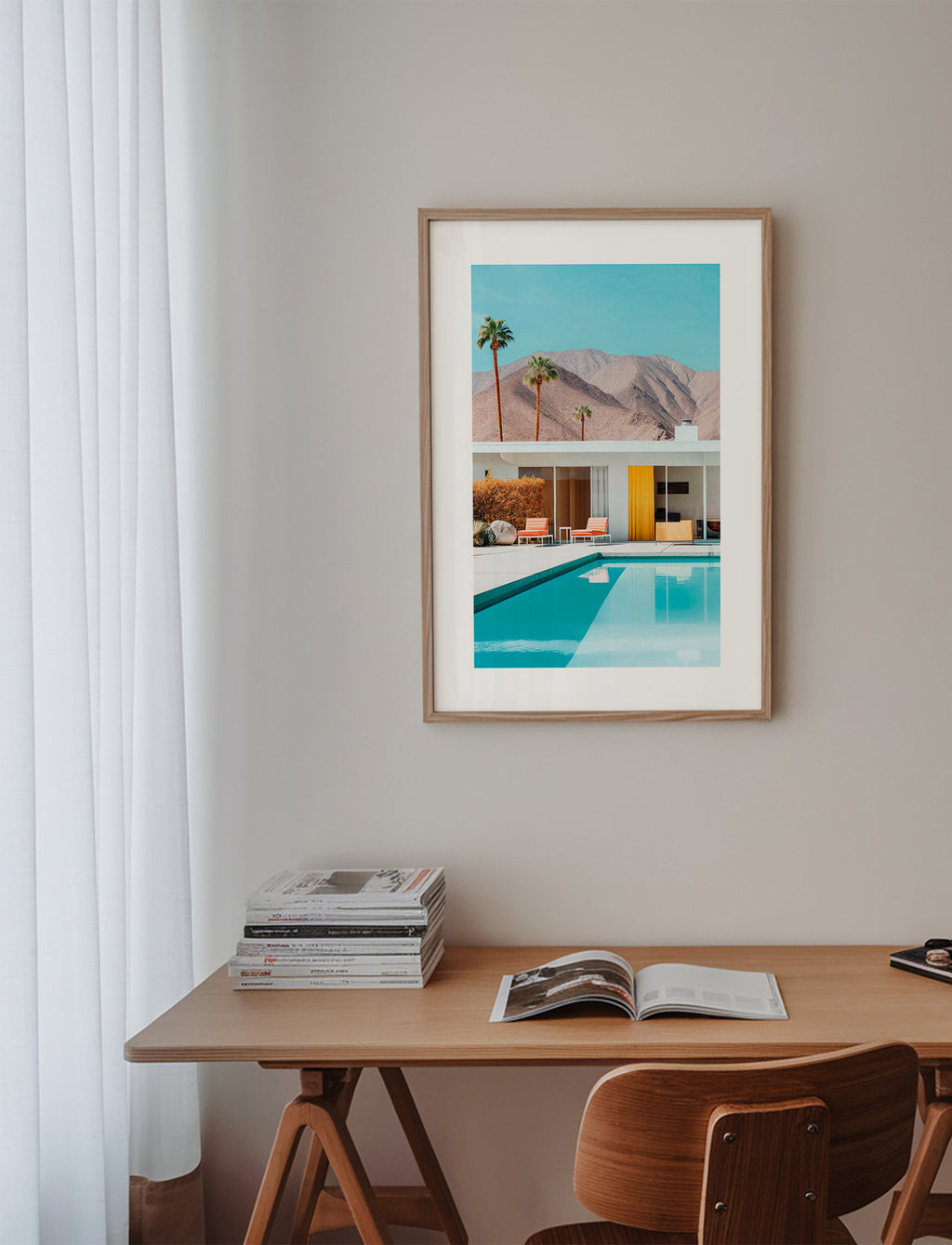 Landskabskunst med pool og palmer – Product3
