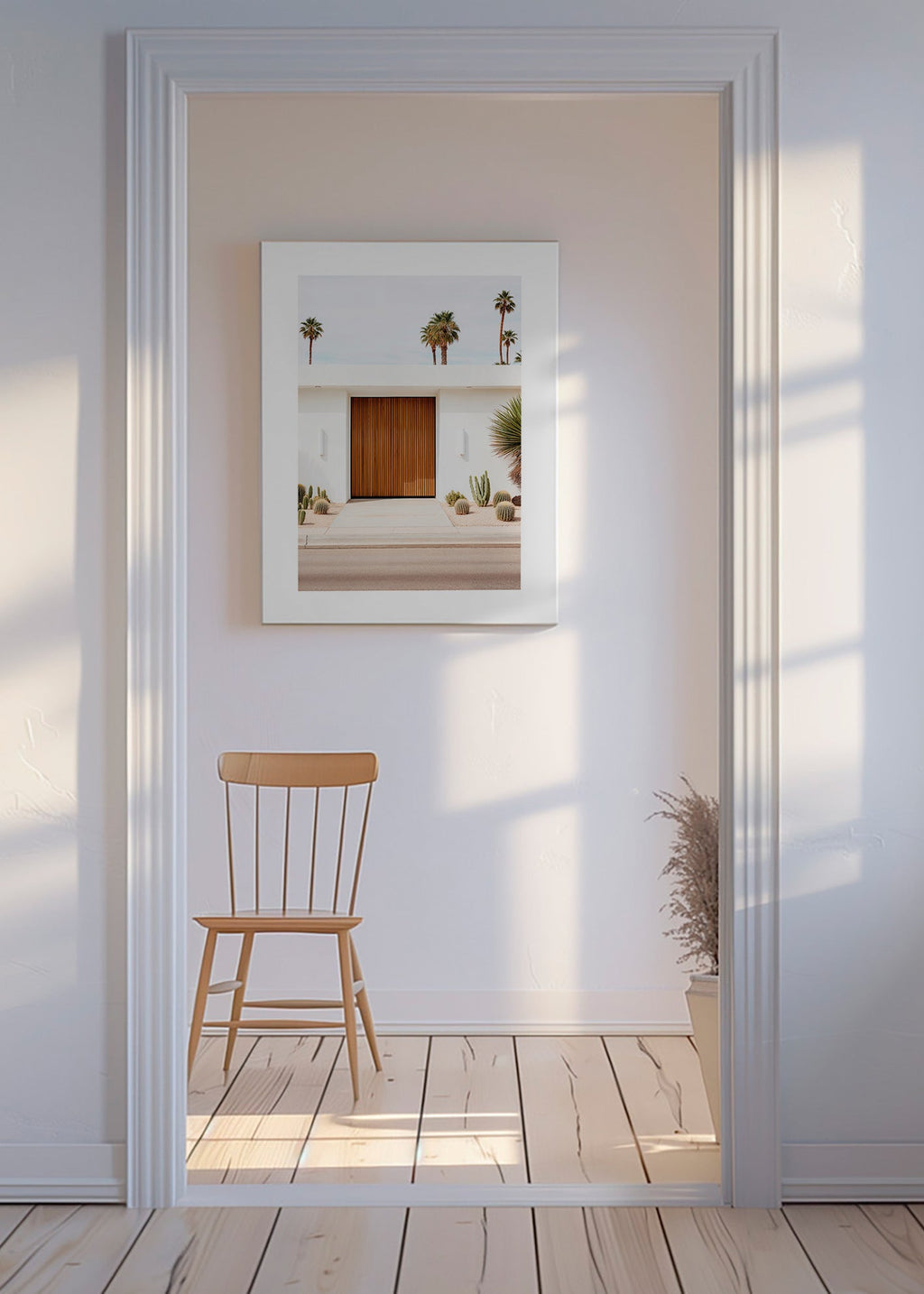 Arkitekturfotografi med lameldør – Canvas