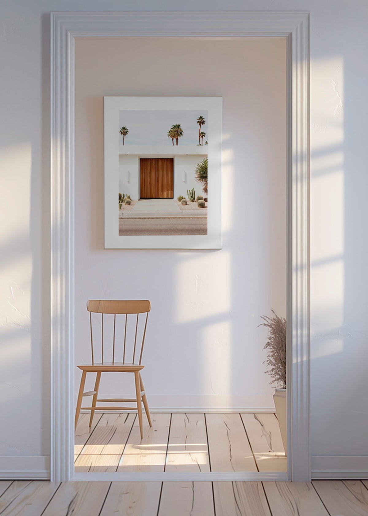 Arkitekturfotografi med lameldør – Canvas