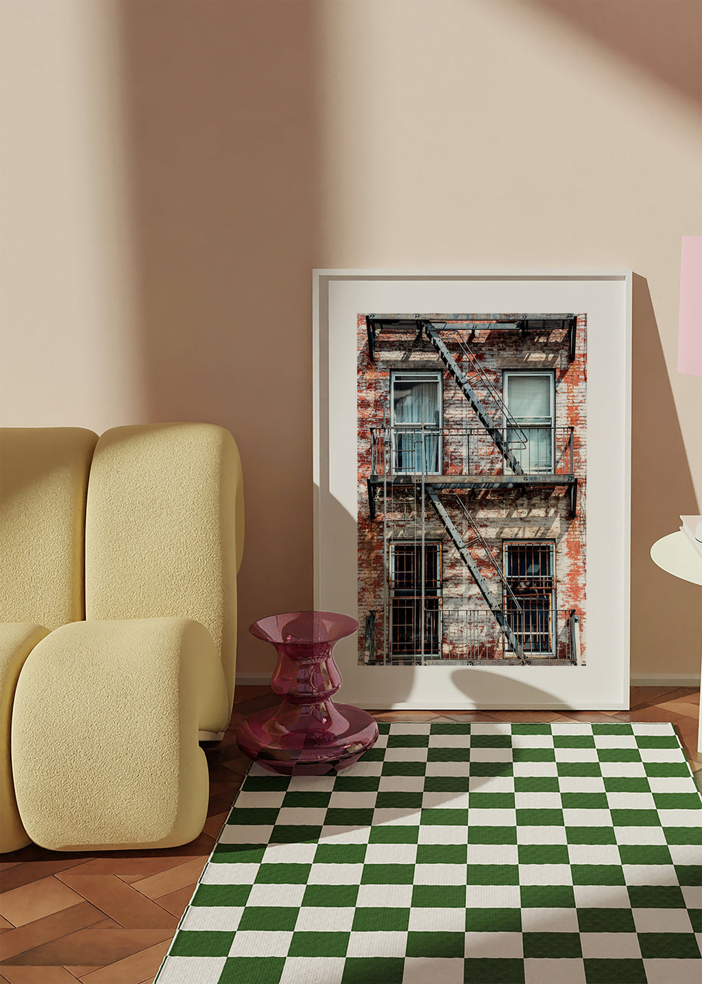 Fotografi af facade med brandstige – Product2