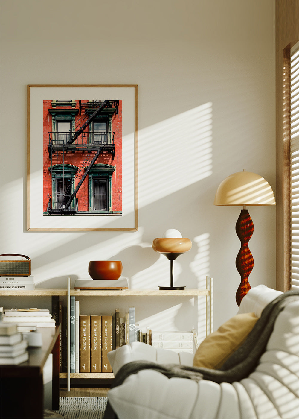 Byplakat: NY-facade med nødtrappe – Product2
