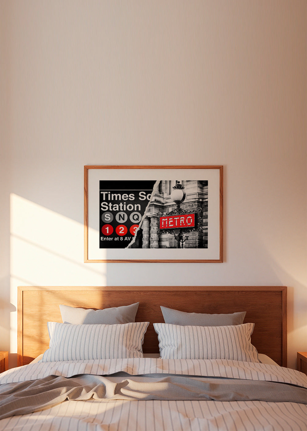 Rejseplakat med rød Metro-skilte – Product1