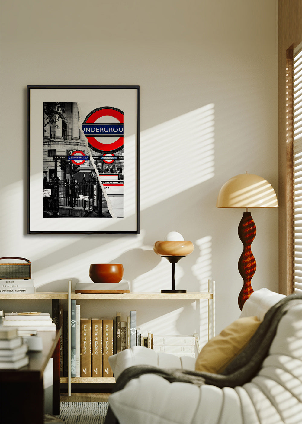 Bykunst med Underground-skilt fra London – Canvas1