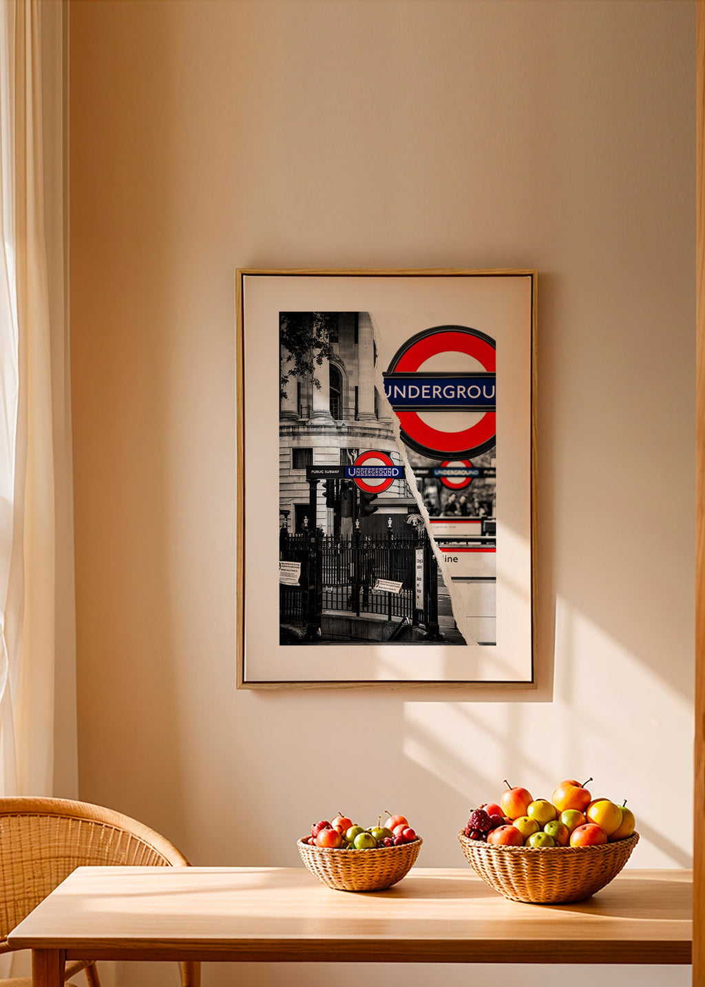 Bykunst med Underground-skilt fra London – Canvas2