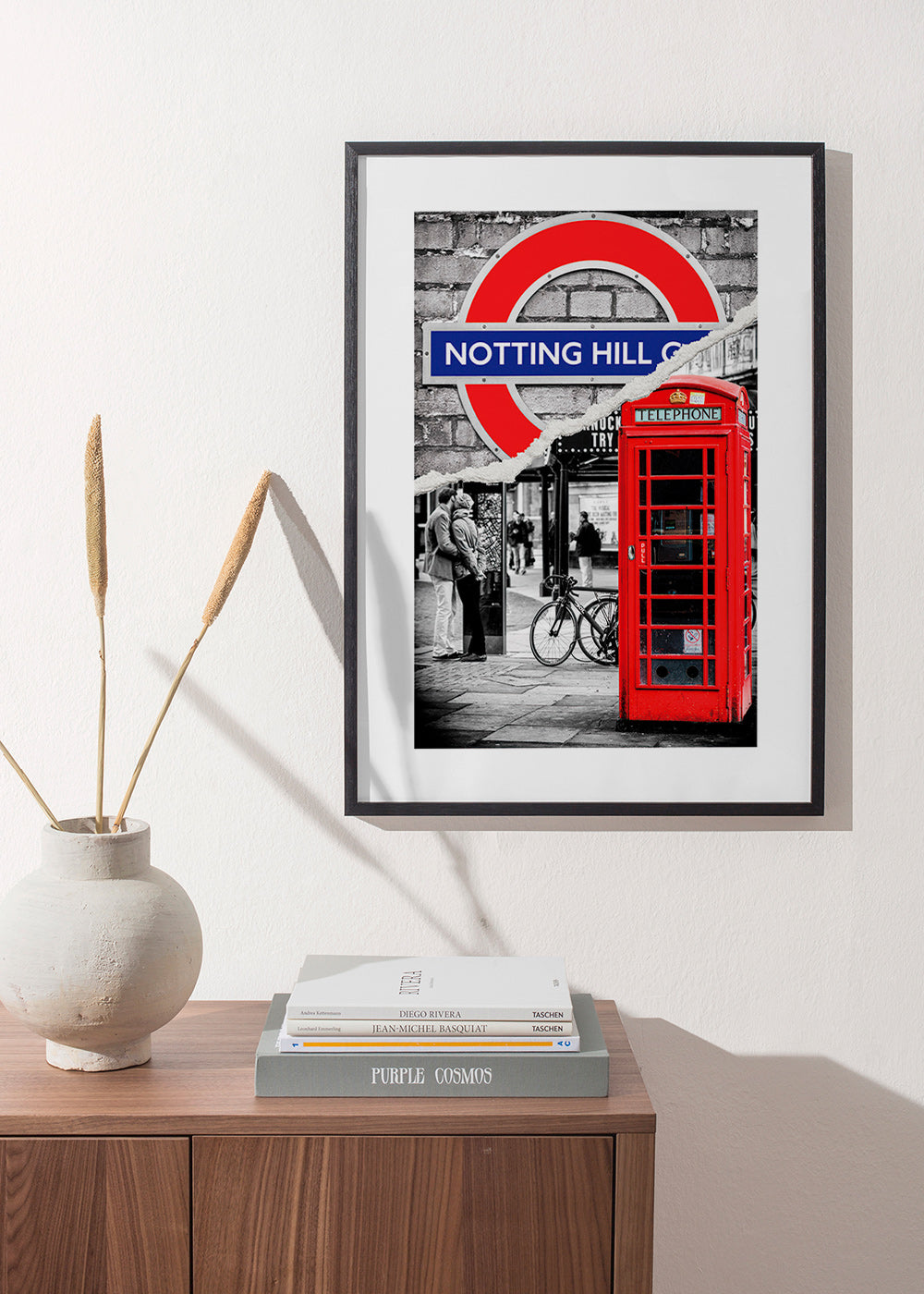 Køkkenkunst? Bykunst med rød telefonboks Notting Hill – Product1