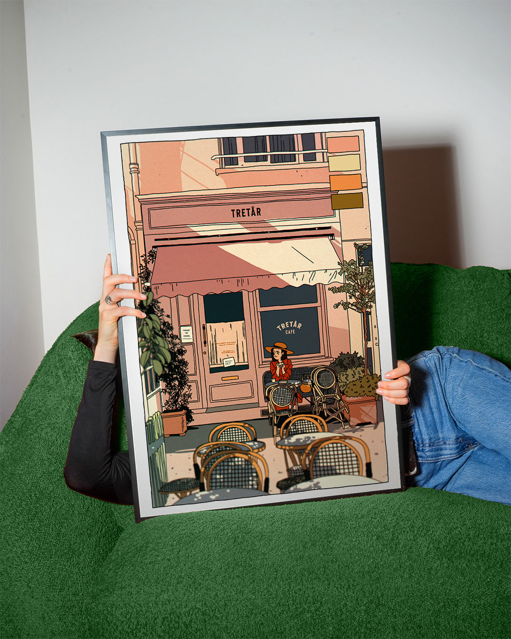 Køkkenkunst med bistroterrasse og stole