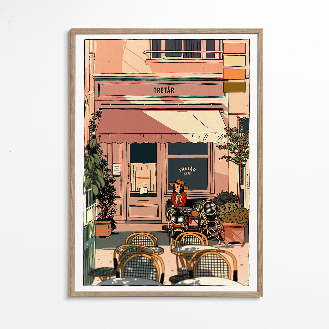 Køkkenkunst med bistroterrasse og stole