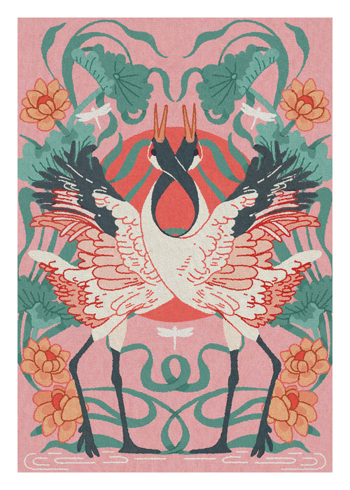Dancing Cranes - Unframed art print