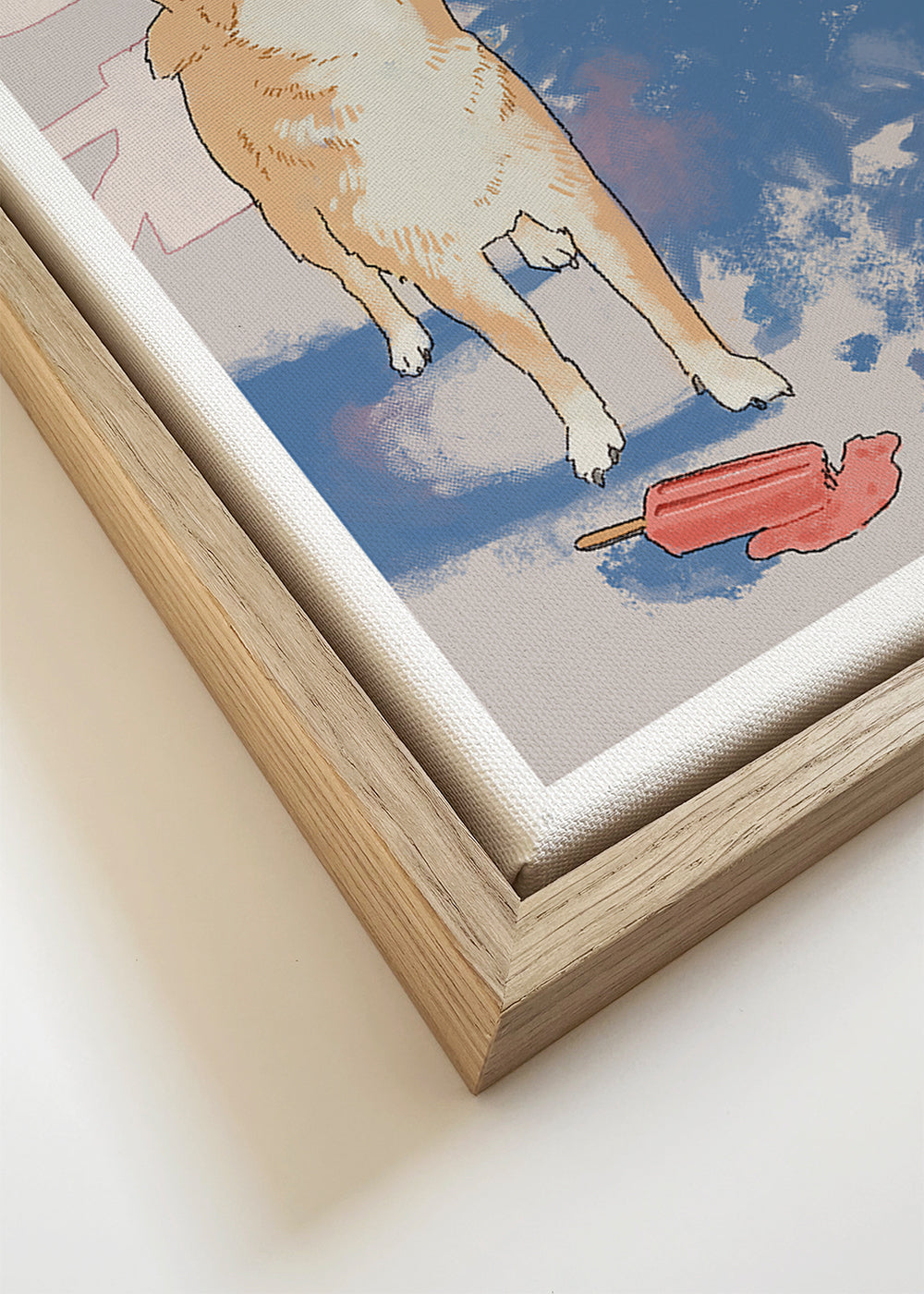 Illustration pige med shiba