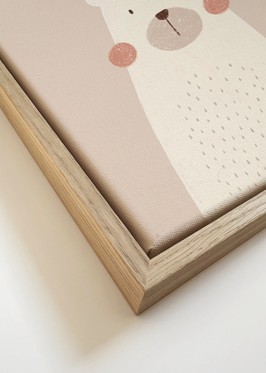 Børneplakat: sød beige bjørn