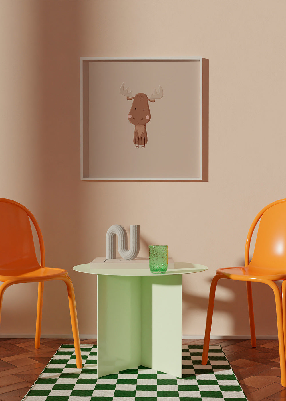 Minimalistisk elgplakat