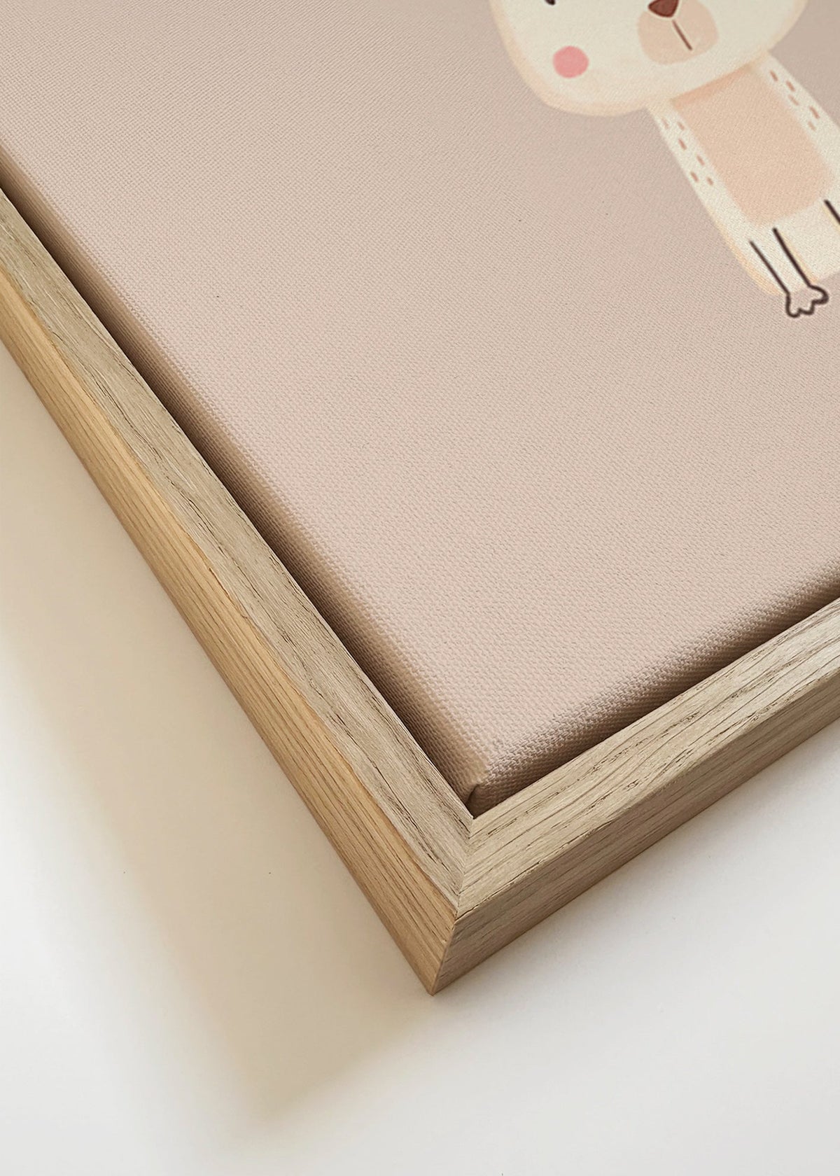 Børneplakat kanin minimal beige baggrund