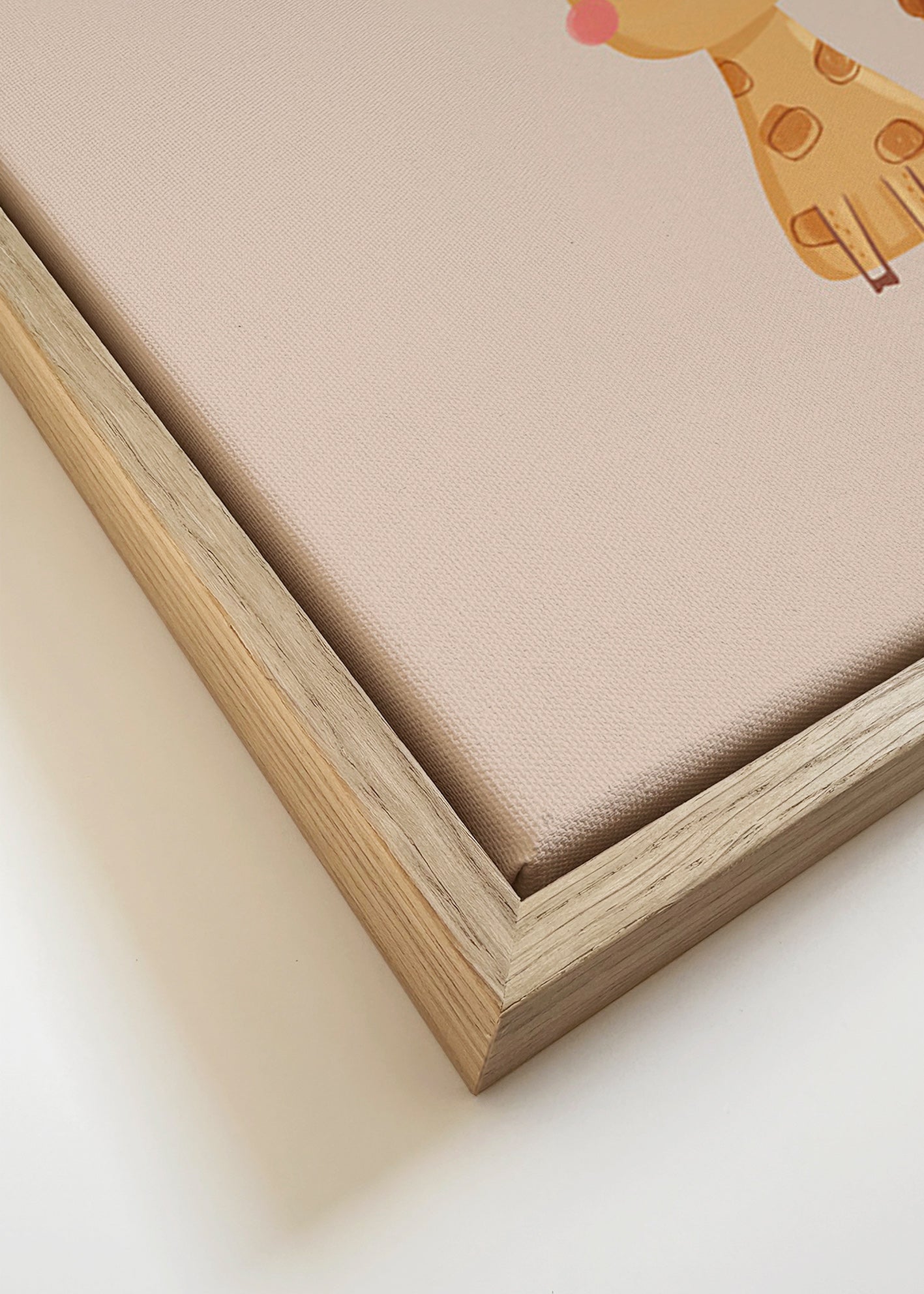 Børneplakat med minimalistisk giraf
