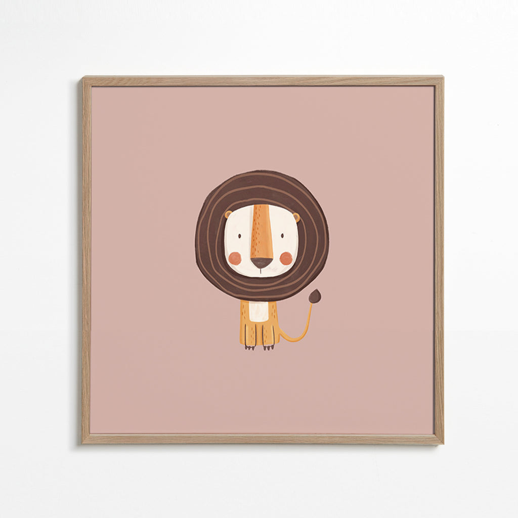 Børneplakat: minimalistisk løve