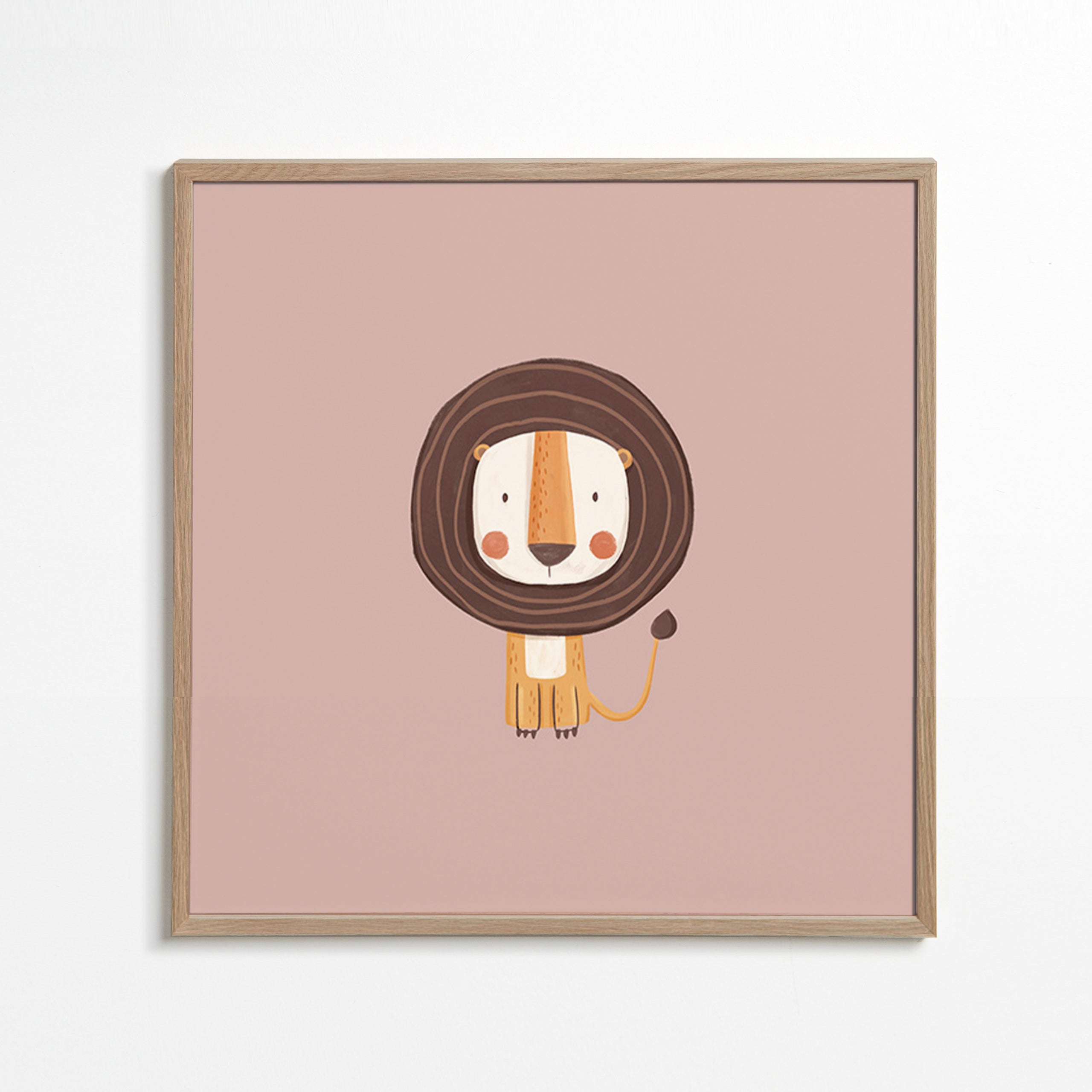 Børneplakat: minimalistisk løve