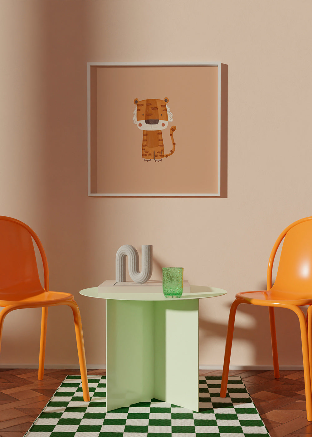 Tiger illustration minimalistisk