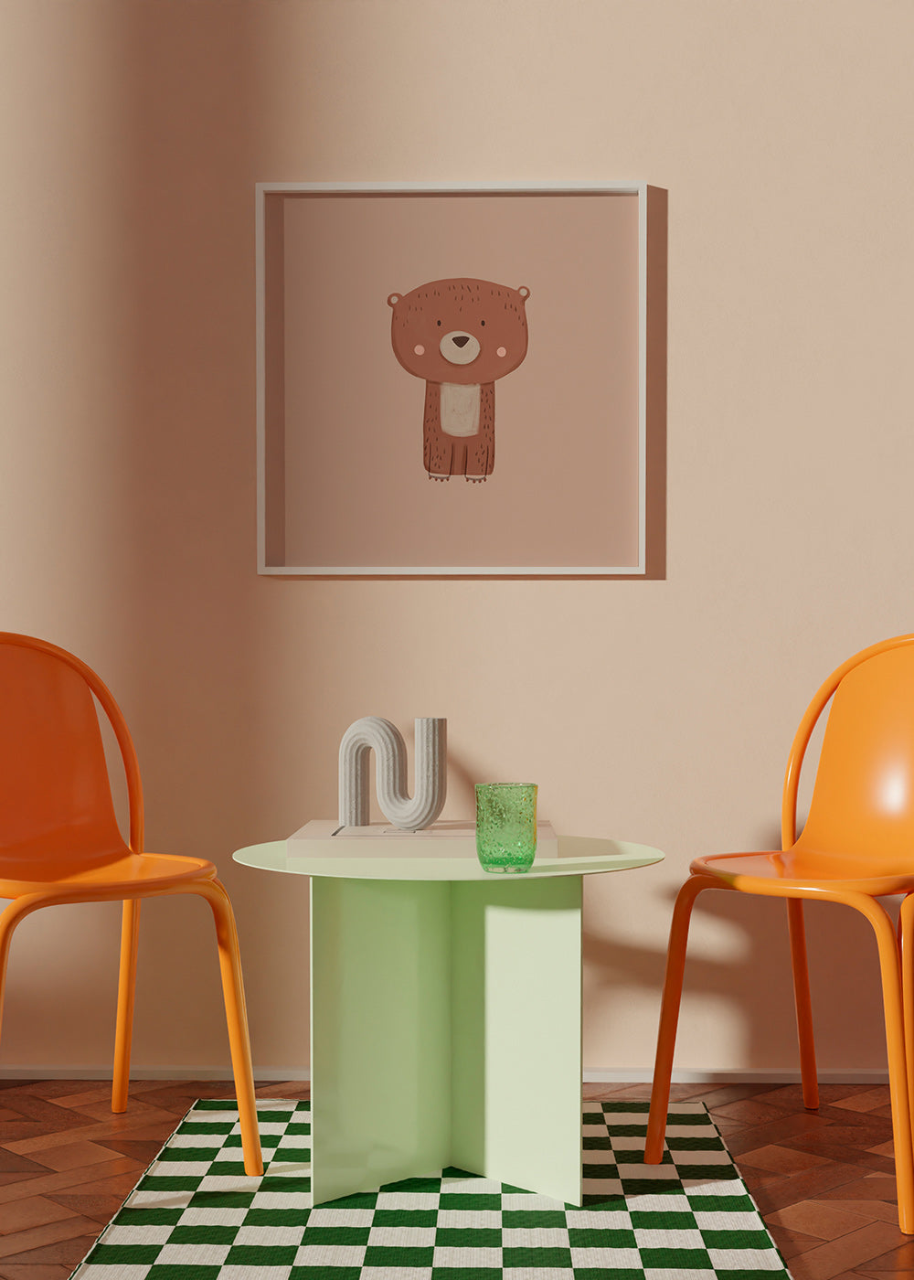 Illustreret bjørn plakat