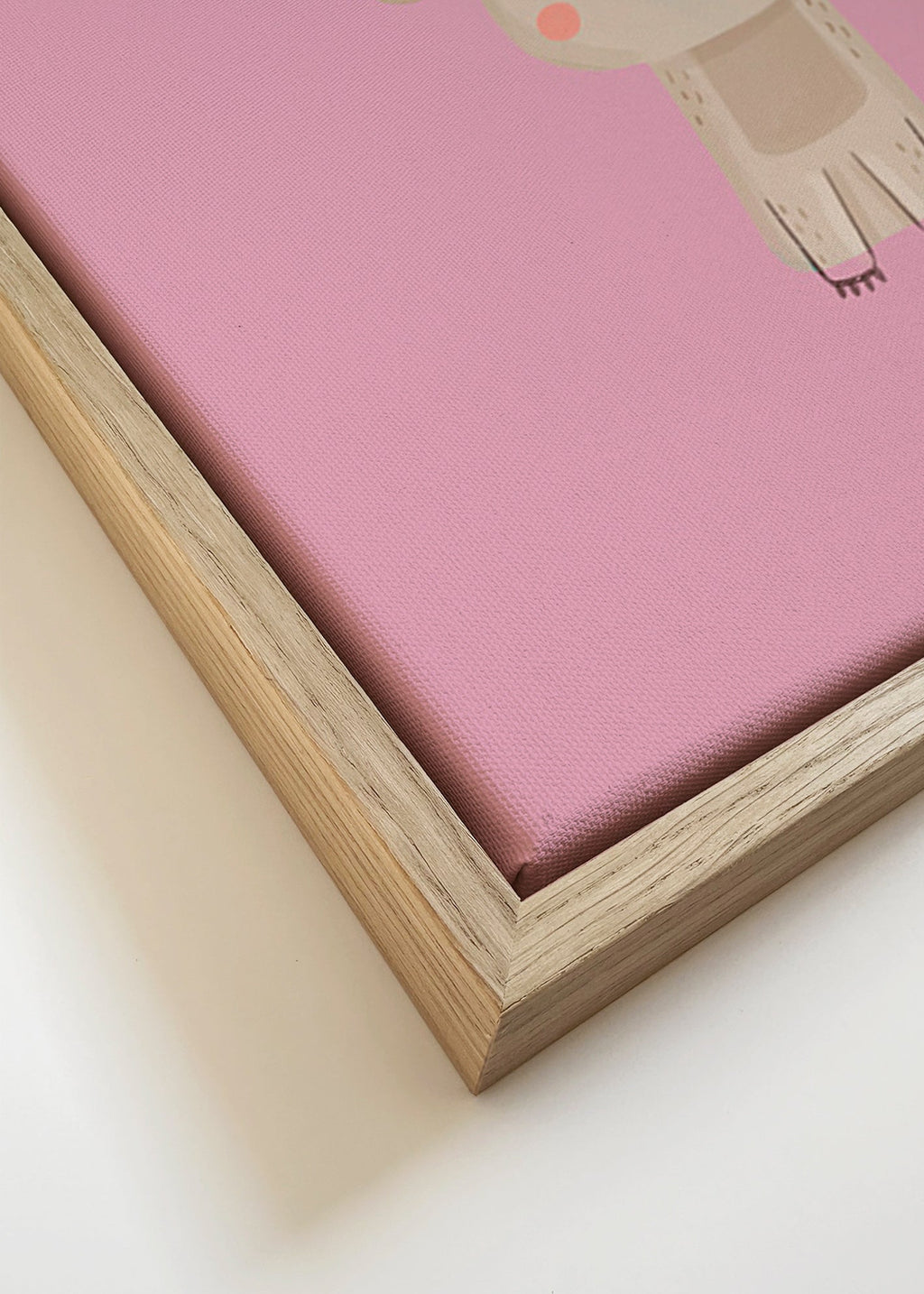 Børneplakat: minimal rosa koala