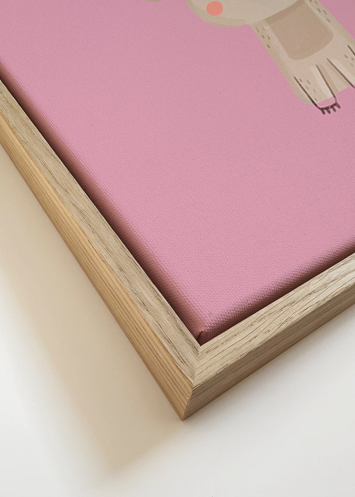 Børneplakat: minimal rosa koala