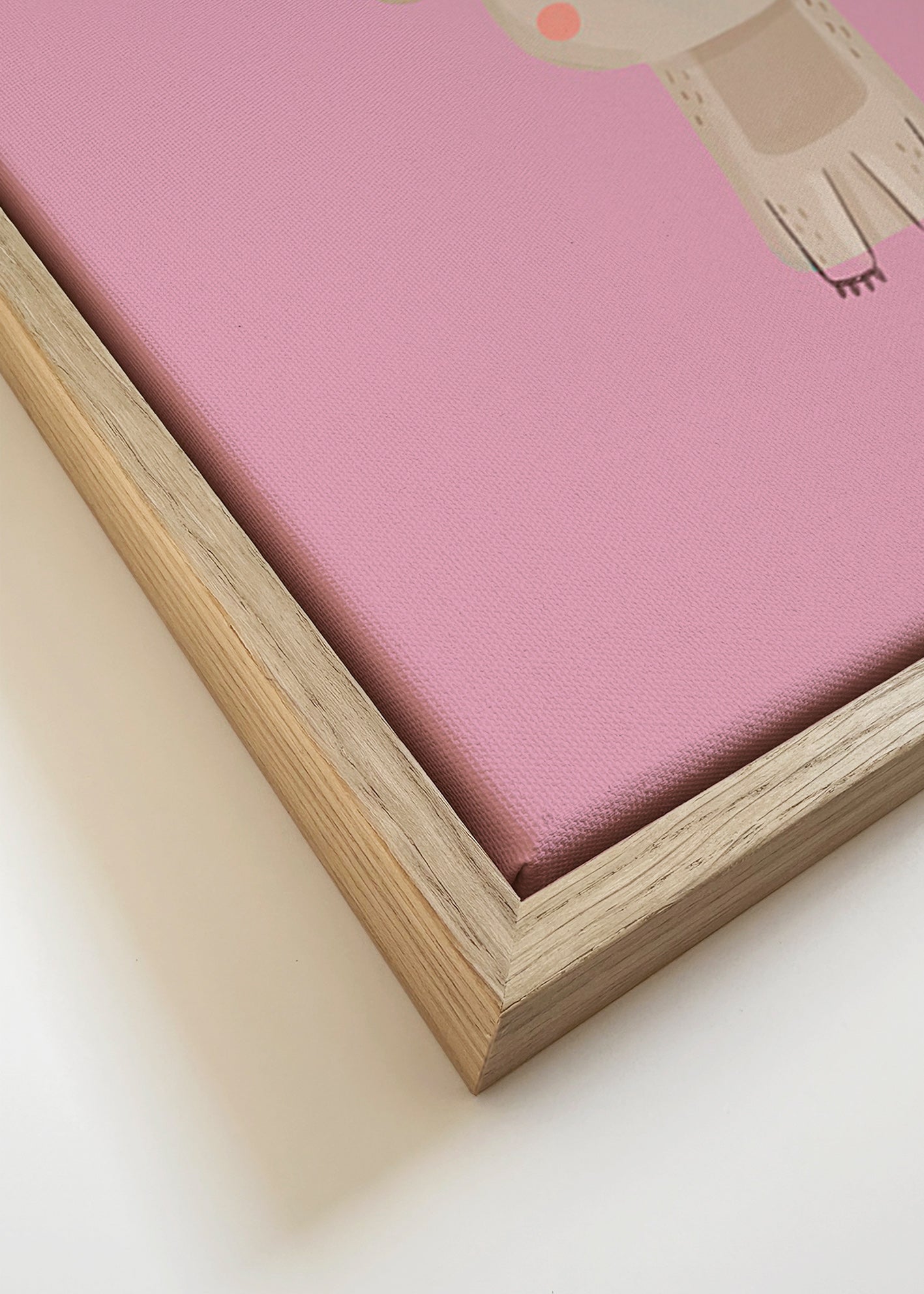Børneplakat: minimal rosa koala