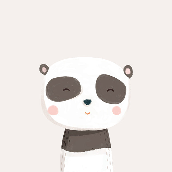 Børneplakat sød panda illustration