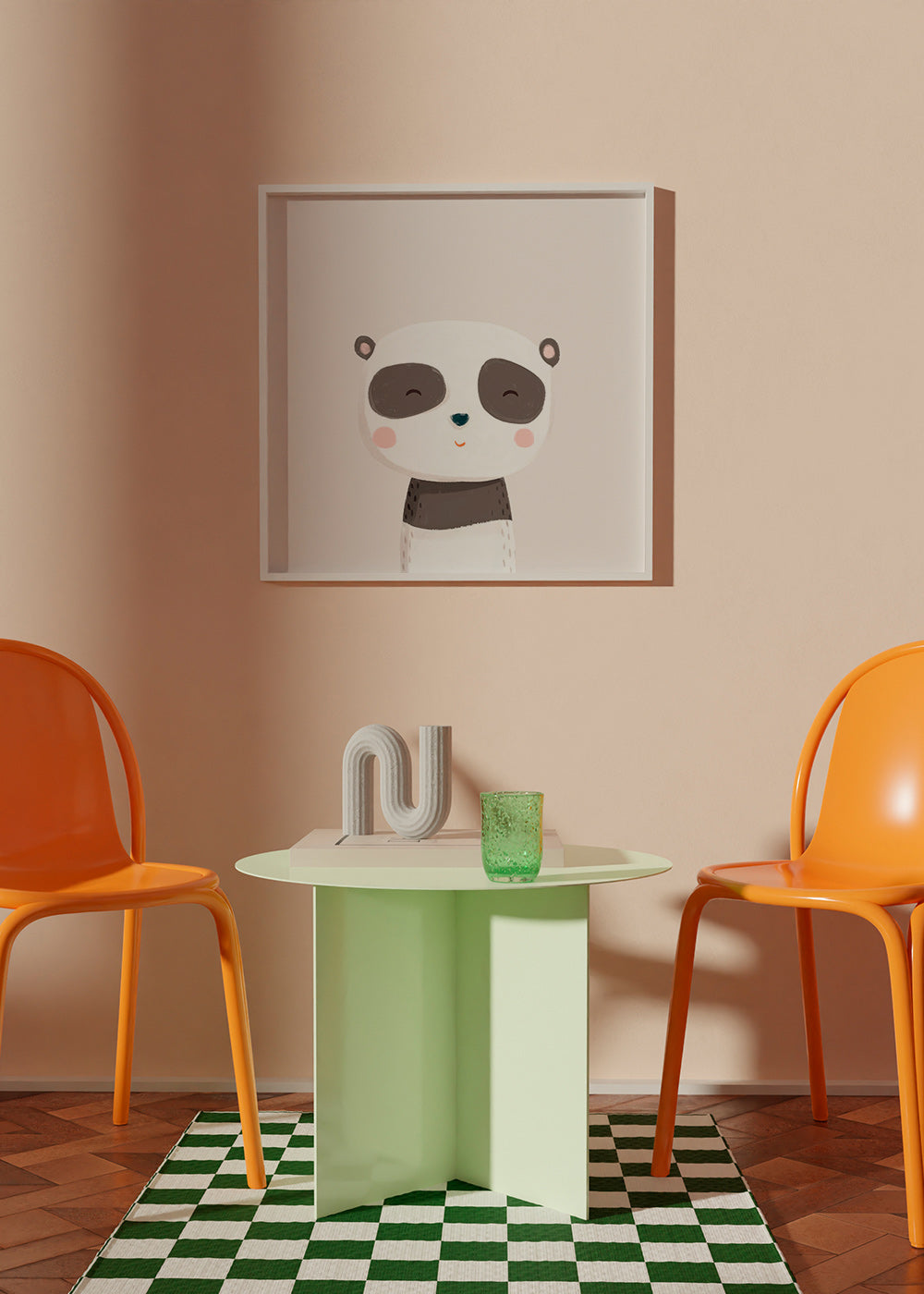 Børneplakat sød panda illustration