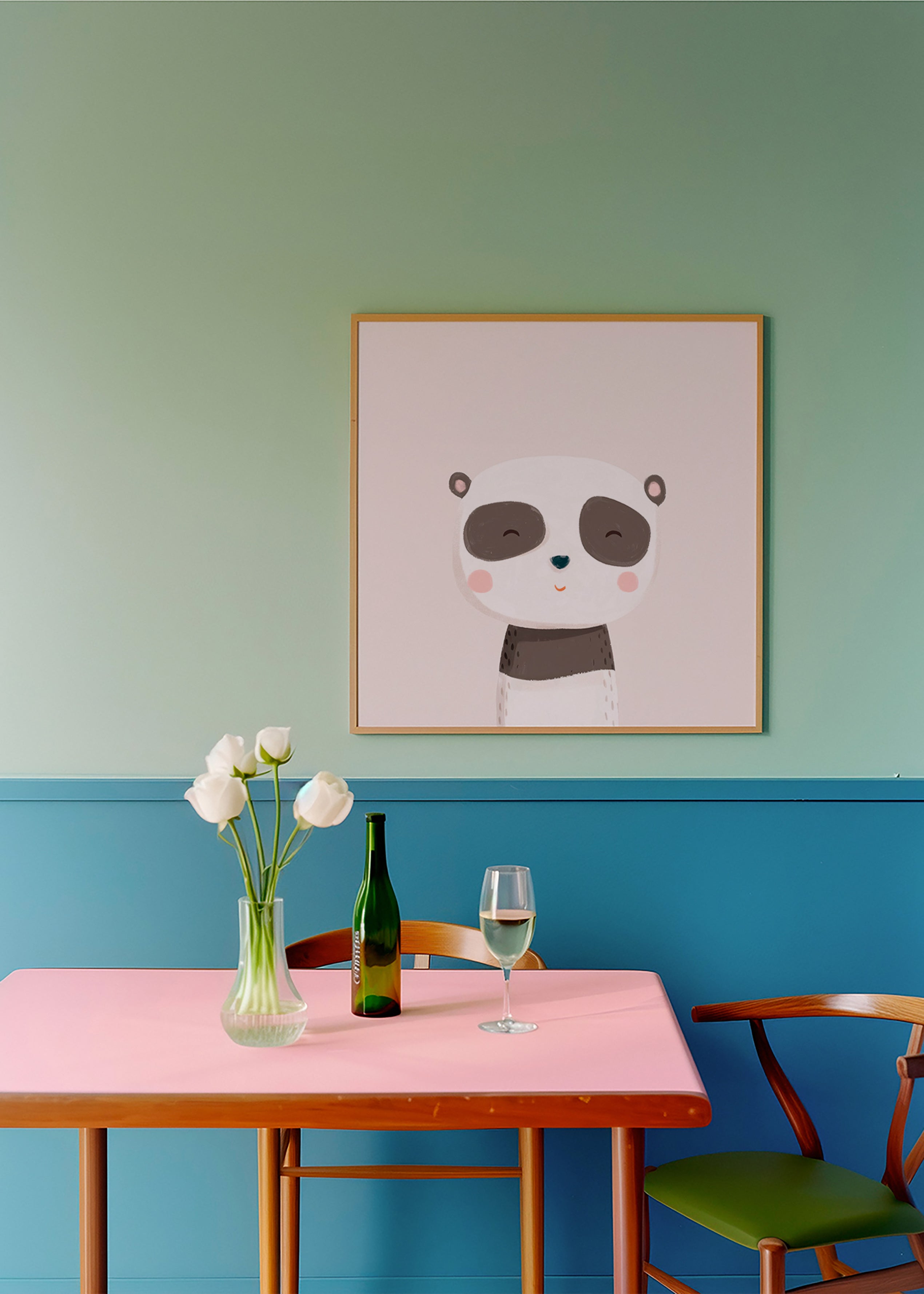 Børneplakat sød panda illustration