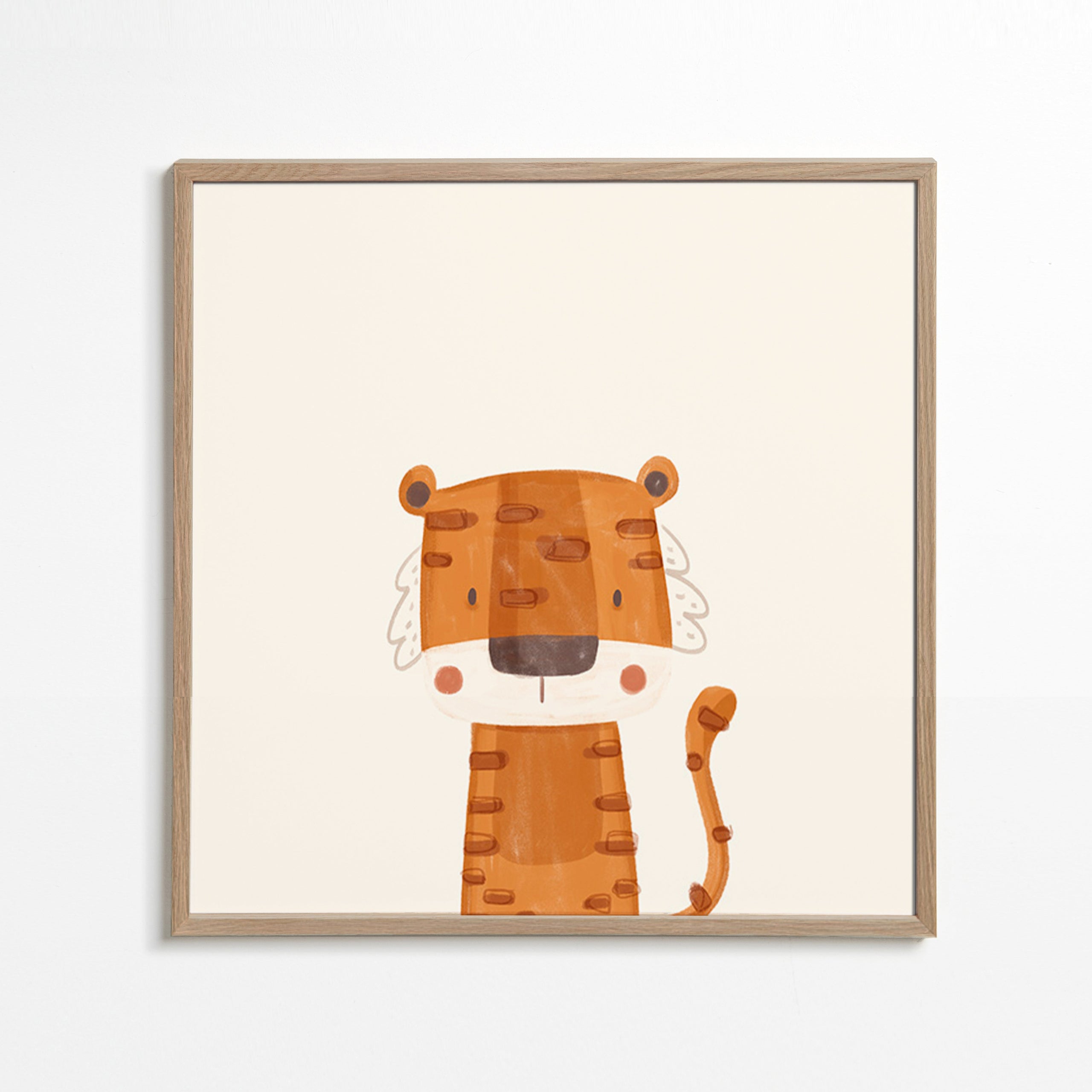 Børneplakat: smilende tiger