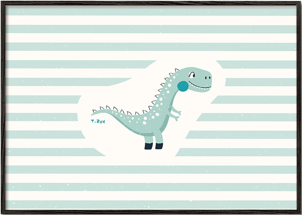 Børneplakat T-Rex sjov