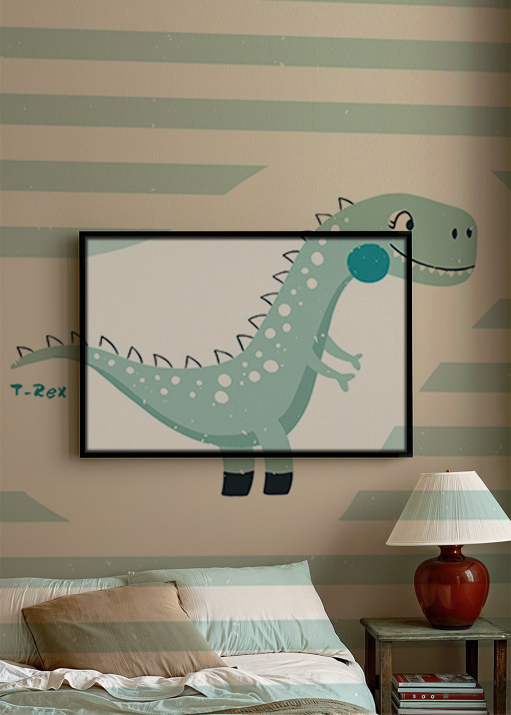 Børneplakat T-Rex sjov