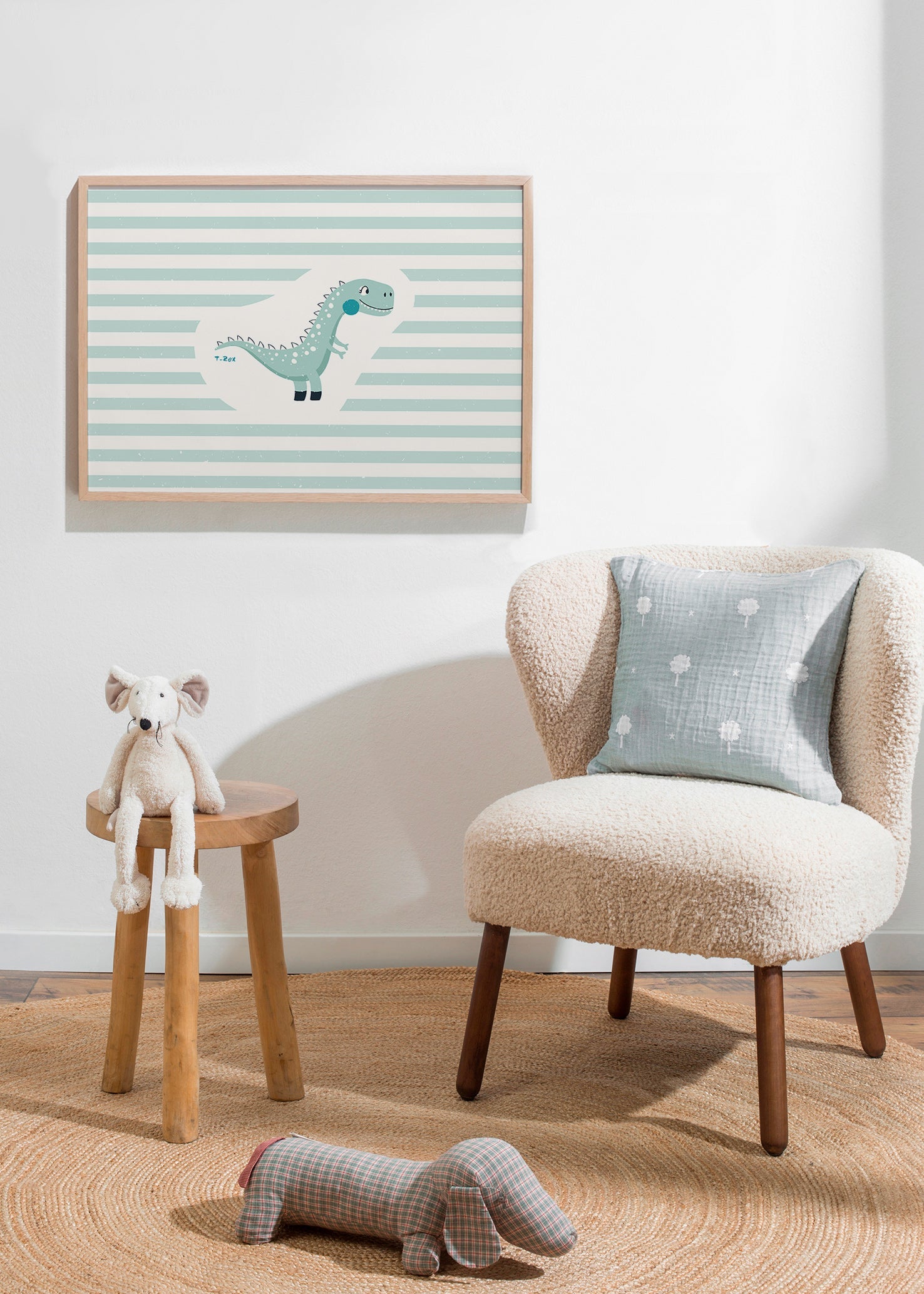 Børneplakat T-Rex sjov