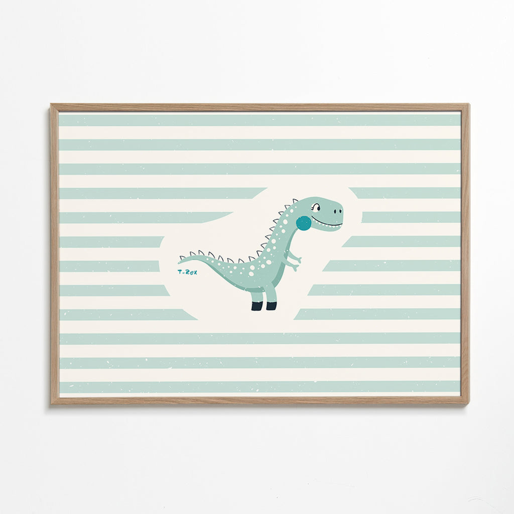 Børneplakat T-Rex sjov