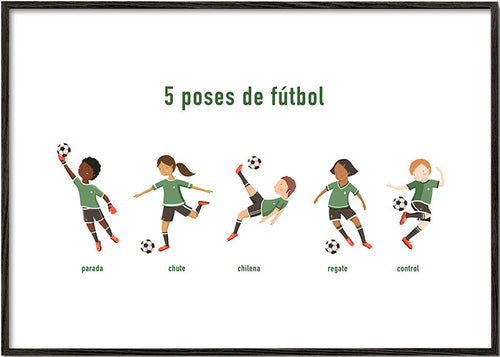 Sportkunst med 5 fodboldposer