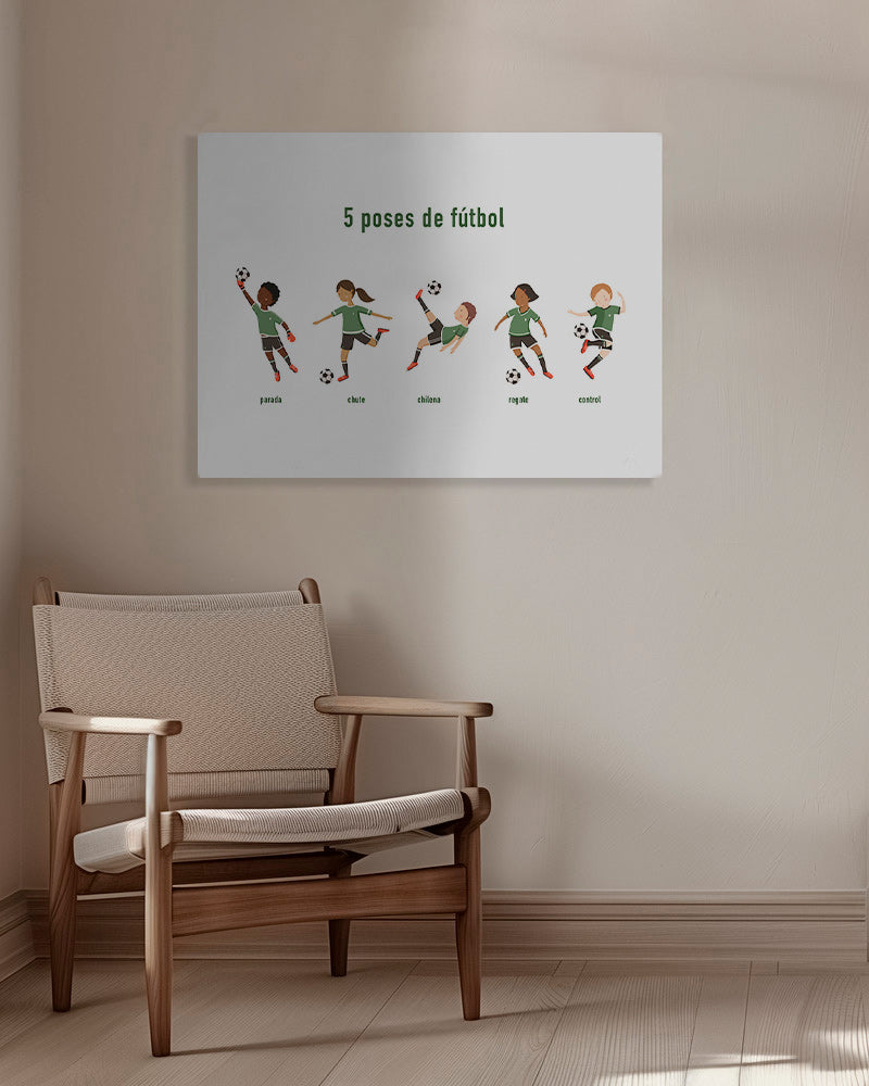 Sportkunst med 5 fodboldposer