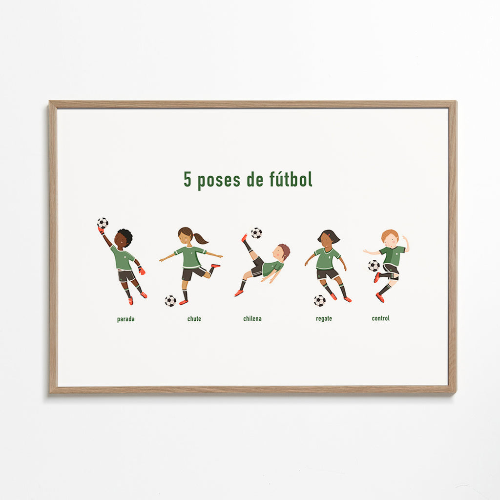 Sportkunst med 5 fodboldposer