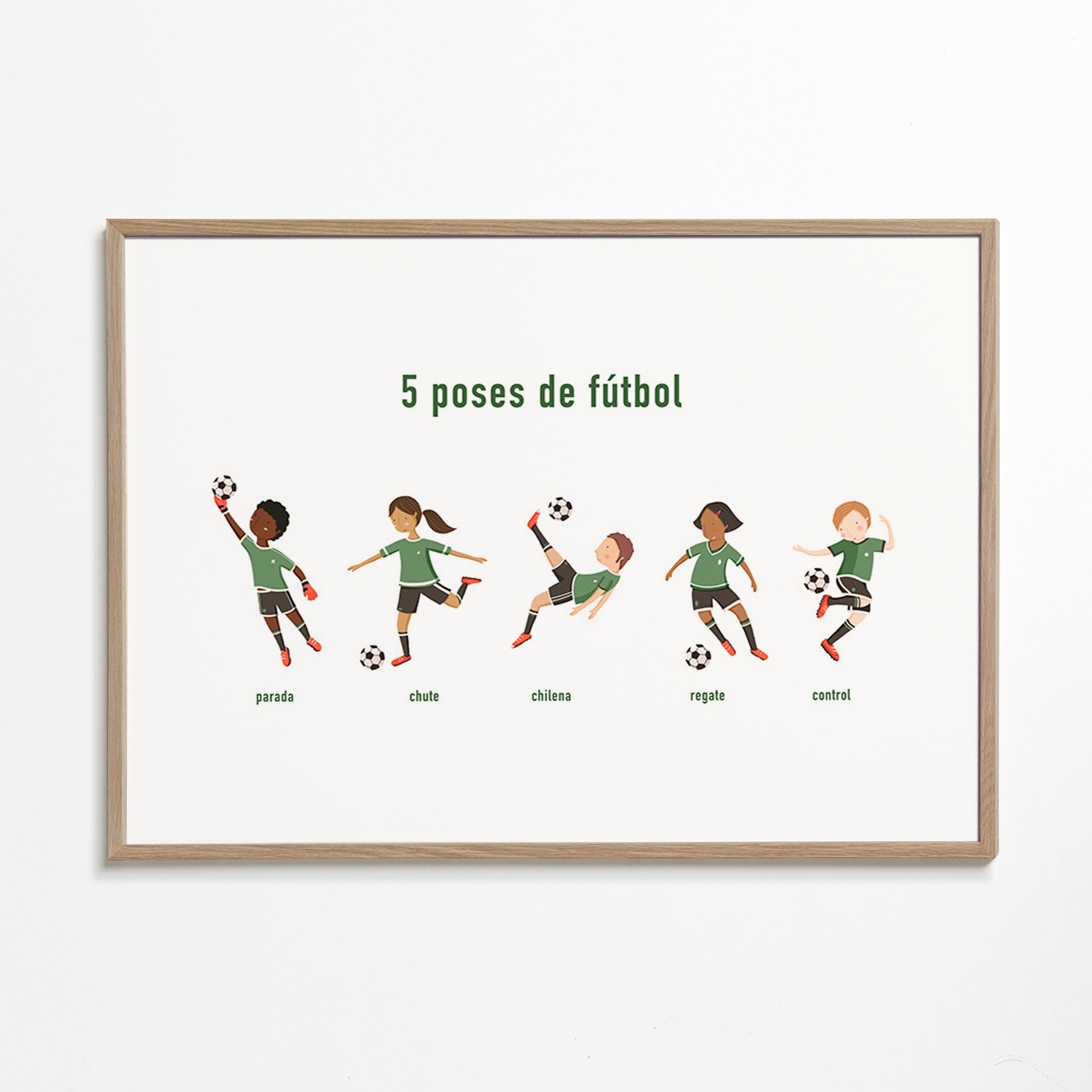 Sportkunst med 5 fodboldposer