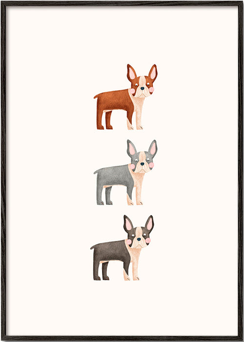 Kunst Tre Boston Terrier