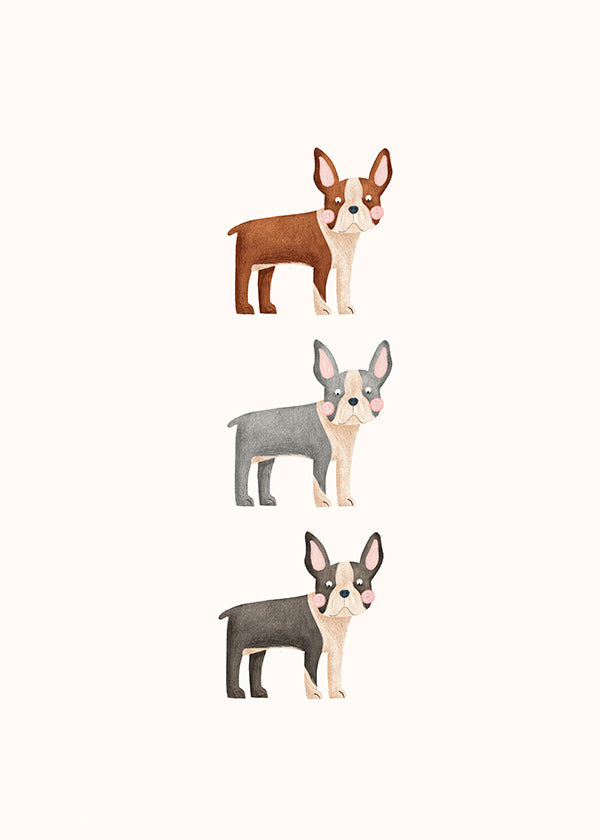 Kunst Tre Boston Terrier