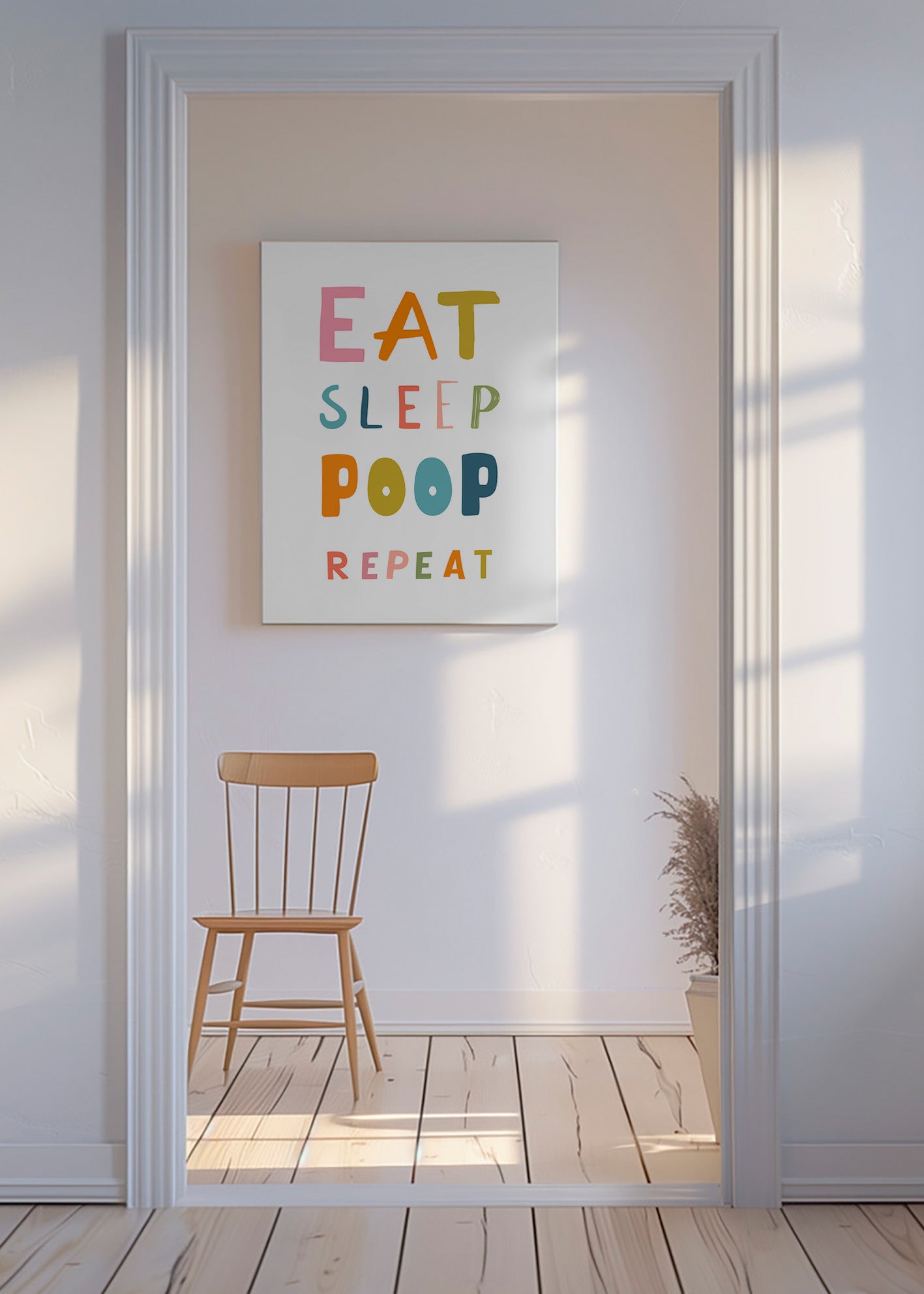 Legesyg typografisk børneplakat
