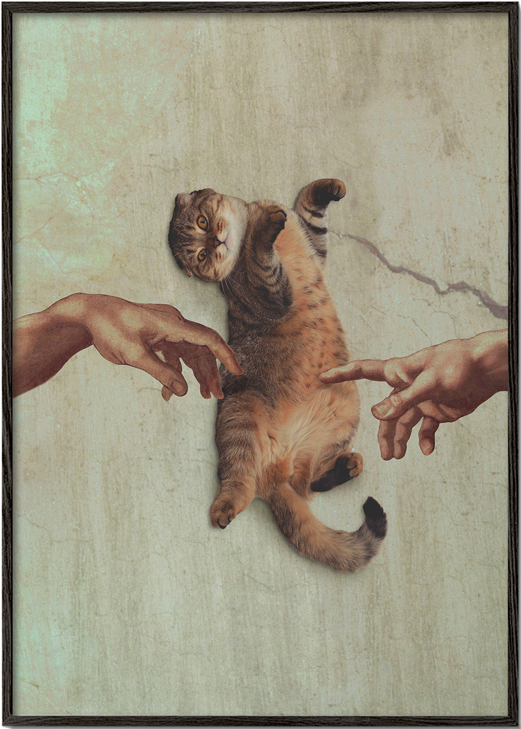 Kunst med kat i legende gestus