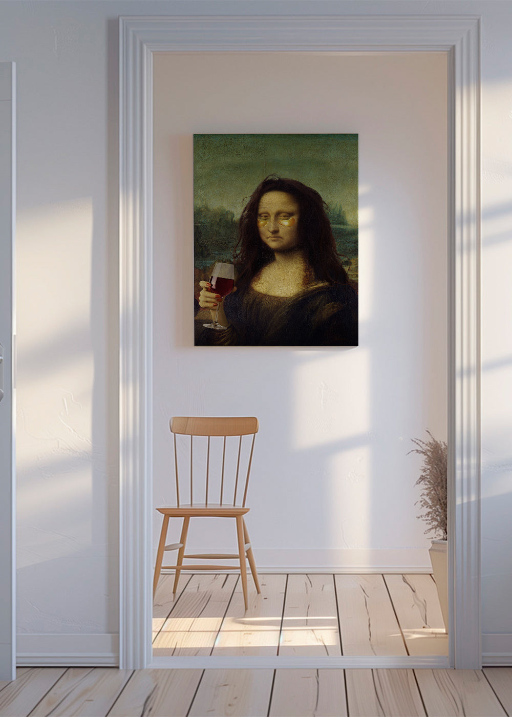 Køkkenkunst: klassisk portræt med vinglas