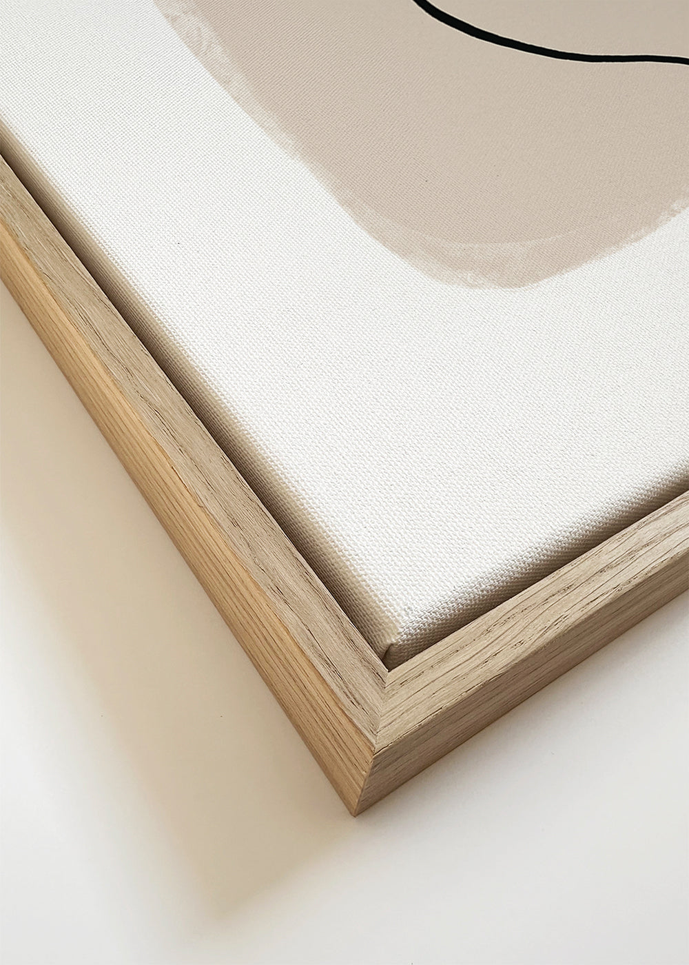 Minimalistisk beige linjekunst