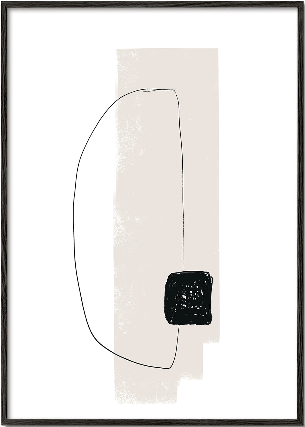 Minimalistisk billede med organisk linje