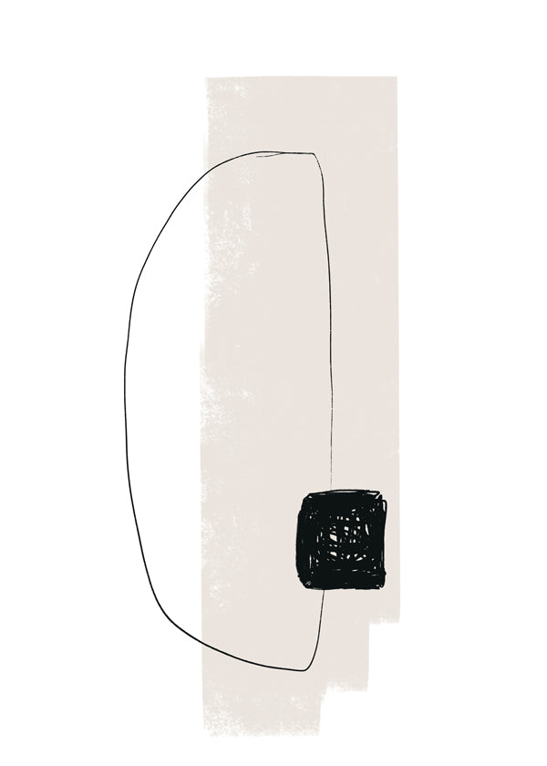 Minimalistisk billede med organisk linje