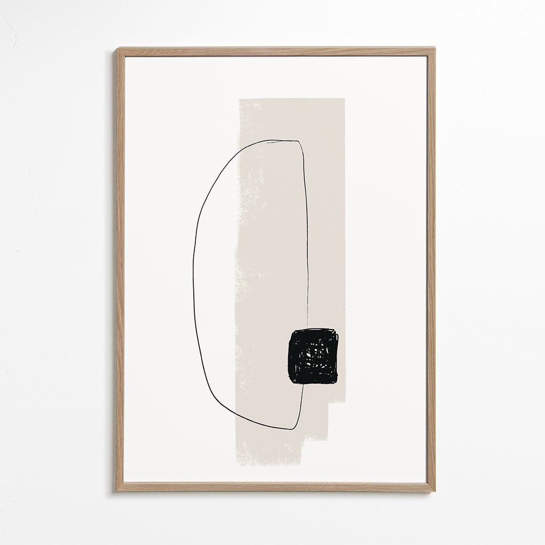 Minimalistisk billede med organisk linje